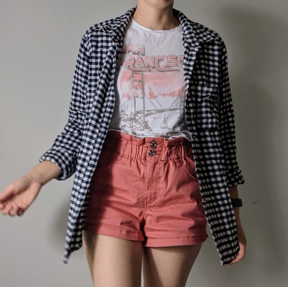 Hollister Tops - Hollister black and white plaid flannel shirt